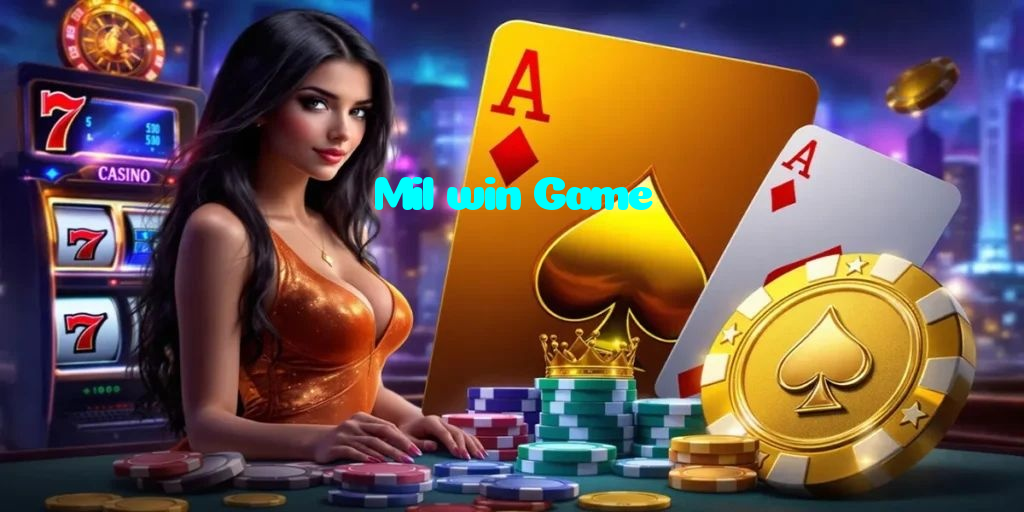 Mil win Game casino presented on mobile device in Pakistan with slots and live games